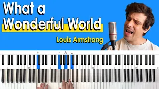 How to play “What A Wonderful World ” on piano [Piano Tutorial/Chords for Singing]