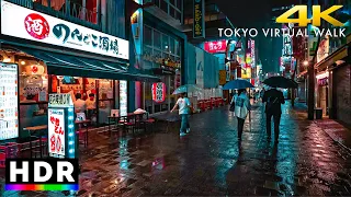 【4K HDR】Tokyo Rainy Night Walk - Early Summer 2023 #ASMR