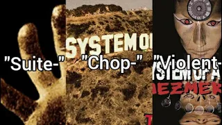 System Of A Down's discography but it's only one word per song
