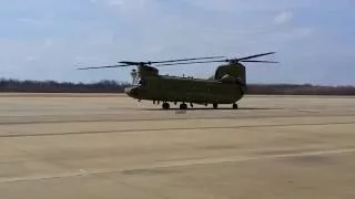 Boeing CH -47 Chinook start up.