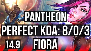 PANTHEON vs FIORA (TOP) | 8/0/3, 7 solo kills, Legendary | NA Grandmaster | 14.9