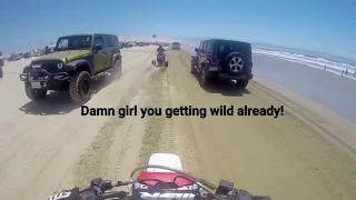 Riding atc's at Pismo Beach with my girlfriend