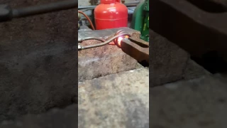 Forging the stem of a steel acorn