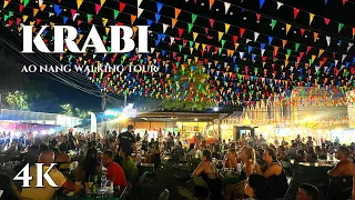 [4K WALK] Walking in Krabi Ao Nang Nightlife on April 2024 l Thailand