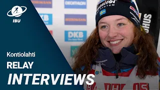 Biathlon World Cup 22/23 Kontiolahti: Women Relay Interviews