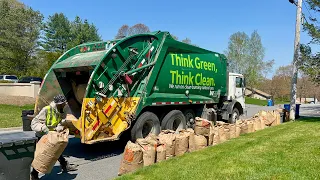 WM Garbage Truck Packing Heavy Spring Yard Waste