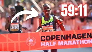 Edward Cheserek INSANE 59:11 Half Marathon 2023