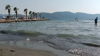 30 Metre Sonra Derinleşen Akyaka Halk Plajı🤗İnce kum plajı 😍Akyaka Sea that deepens after 30 meters