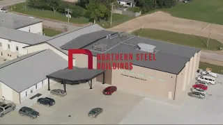 7,560 sq. ft  church gymnasium by Northern Steel Buildings