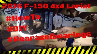 How To Replace Rear Axel Bearings And Emergency Brakes On A 2016 f-150 Lariat