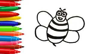 How to DRAW an Easy BEE | Animal Drawings