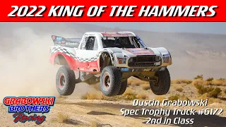 2nd in Spec Trophy Truck (T2) - 2022 King of the Hammers - Grabowski Brothers Racing