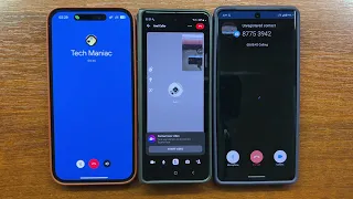 iPhone 14 PM, Samsung Z Fold 4, Google Pixel 7 Pro Duo (Meet), FB Messenger, SkyPhone Incoming Call