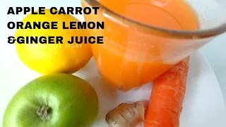 How To Make Immune-Boosting Drink Apple, Carrot, Orange, Lemon & Ginger Drink. | @tessyshotkitchen