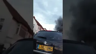 Caravan fire in Kingsway on Hove seafront on Sunday 23 August 2020