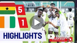 FULL HIGHLIGHTS & GOALS || GHANA 🇬🇭5-1 COTE D VOIRE 🇮🇪|| WAFU ZONE B U17 AFCON QUALIFIES...