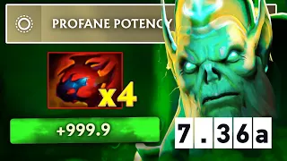 +3000AOE x4 Hearts 65Kills Necrophos + Pudge Combo in 7.36 Patch Dota 2