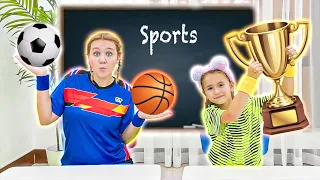 Ruby and Bonnie play sports and games competition at school