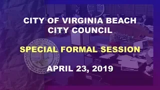 City Council Special Formal Session - 04/23/2019