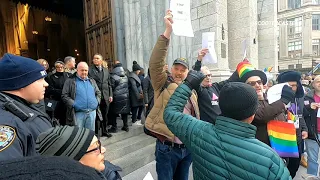 "Stop The Church" Protest at St Patrick's Cathedral in New York