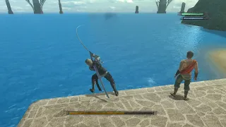 NieR Replicant (PS3) Catching dunkleosteus