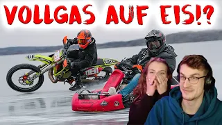 Blackout reagiert auf Motorrad fahren auf EIS! | mit Eva