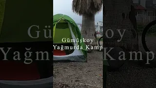 Denize Girdim! Yağmurda Kamp #kamp #camping #raincamping #yağmursesi #yulaf #çadır #shorts