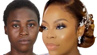 100M VIEWS😱DARK SKIN⬆️ BRIDE👆VIRAL video 💣BOMB🔥 😱MUST WATCH 😳 BRIDAL MAKEUP AND HAIR TRANSFORMATION