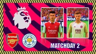 Arsenal Vs. Leicester City - Premier League 22/23 Matchday 2 | FIFA 22 - Full Match