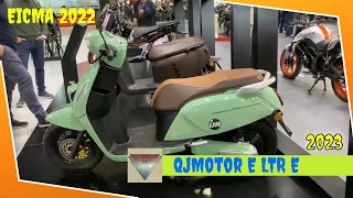 2023 QJMotor E LTR E-Scooter Walkaround EICMA 2022 Fiera Milano Rho