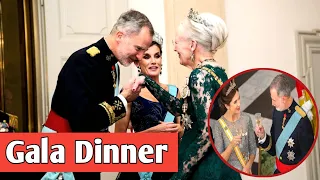 Queen Letizia and King Felipe Welcome by Queen Margrethe of Denmark | at the Christiansborg Palace