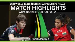 Nina Mittelham vs Reeth Tennison  | WS R64 | 2023 ITTF World Table Tennis Championships Finals