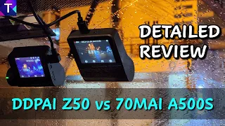 DDPAI Z50 vs 70MAI A500S | Which is the BEST dashcam? Detailed REVIEW with License Plate Readability