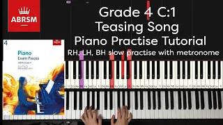 Grade 4 C:1 Teasing Song Piano Practise Tutorial with metronome ABRSM 2021-2022