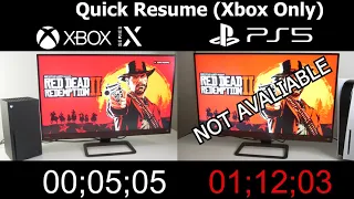 Red Dead Redemption 2 - PlayStation 5 vs Xbox Series X - Startup and Load Times Comparison