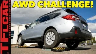 The Truth About Subaru's Symmetrical All Wheel Drive:TFL Slip Test vs Subaru Outback