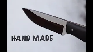 Knife making - Hollow grind full tang hunting knife