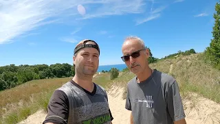 Hiking with my Dad at Warren Dunes State Park, Michigan USA