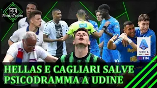 HELLAS E CAGLIARI SALVI, SCATTO FROSINONE E PSICODRAMMA FRA UDINESE ED EMPOLI: GLI SCENARI SALVEZZA