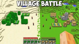 I look this CACTUS DESERT VILLAGE Battle in My Minecraft World !!! New Secret Sand Village !!!