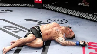 Dustin Poirier Gets Knocked Out By Rafael Dos Anjos!!(UFC 4 Online)