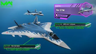 New Legendary Strike Fighter Overview & Gameplay! Su-57M With Double Cannon! | Modern Warships