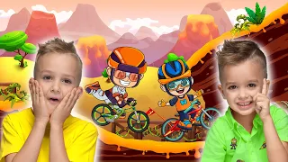 Vlad y Niki exploran un nuevo pasatiempo y andan en bicicletas bmx