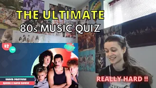 Reaction to The Ultimate 80s Music Quiz. IT'S NOT EASY !!