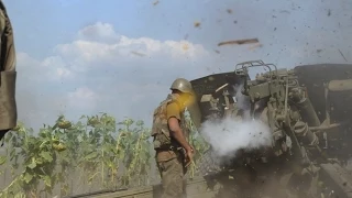 Ukraine War - Ukrainian army protects the village Nikishino in Donetsk region