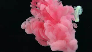 Slow Motion 1080p 60fps ~ Ink In Black Water Background ~ Ink Drop Video With Relaxing Piano Music