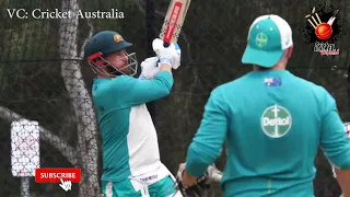 Aaron Finch Batting Practice for Pakistan Tour