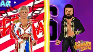 Cody Rhodes vs Seth Rollins |WWE SUMMERSLAM Cartoon Entrance