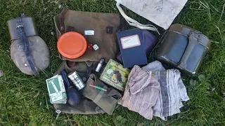WWII German pocket litter and breadbag contents
