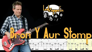 Led Zeppelin - Bron-Y-Aur Stomp (Bass Tabs & Tutorial) By John paul jones
